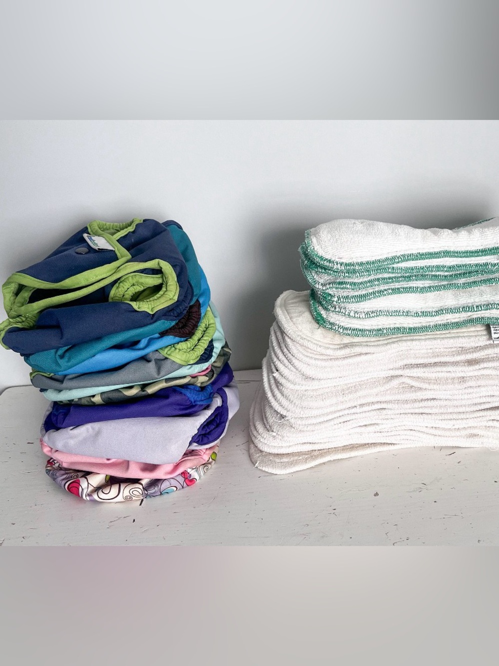 Baby Reusable Cloth Diaper Covers & Inserts - Multicolor Set